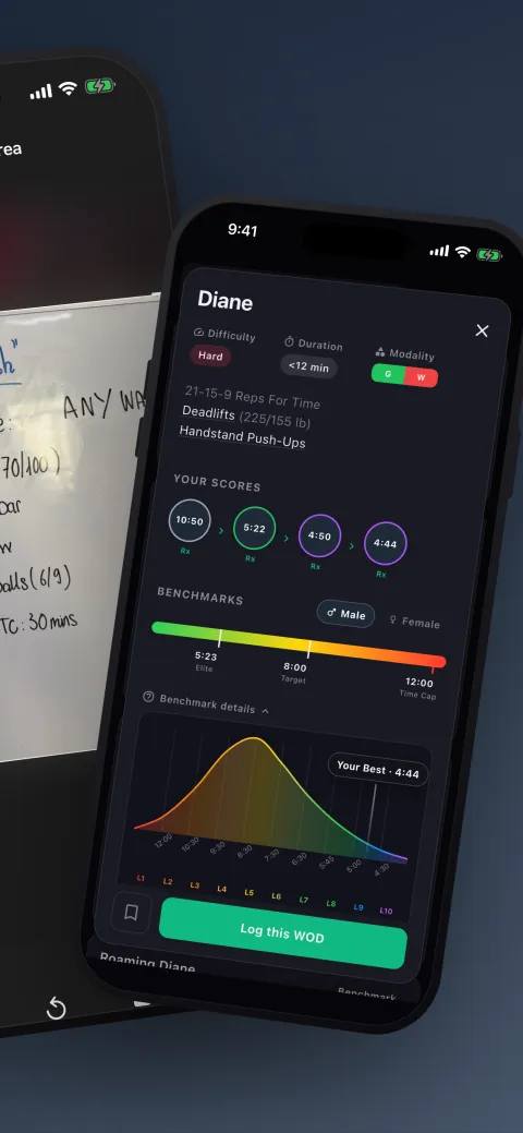 PRzilla app screenshot — Benchmark scores