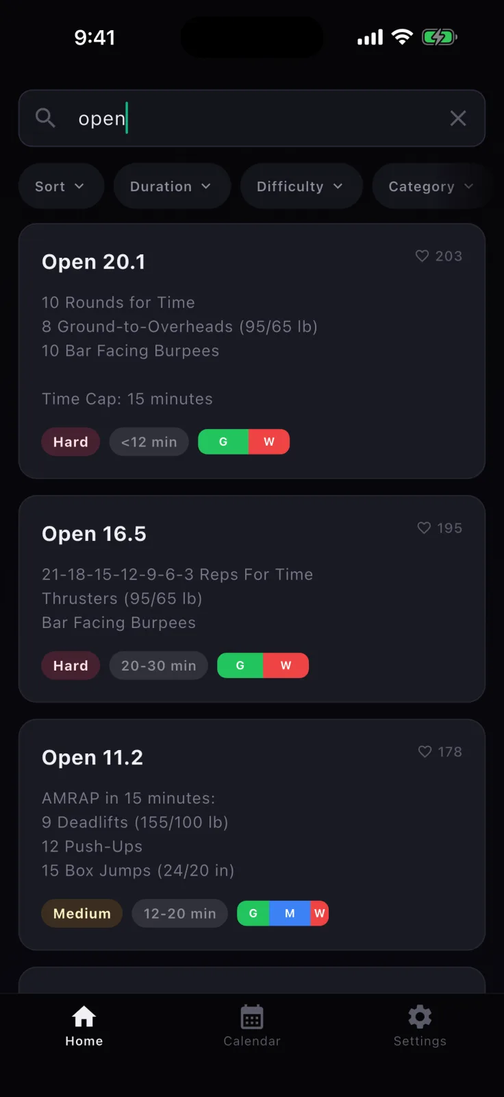 PRzilla mobile app preview: benchmark workouts