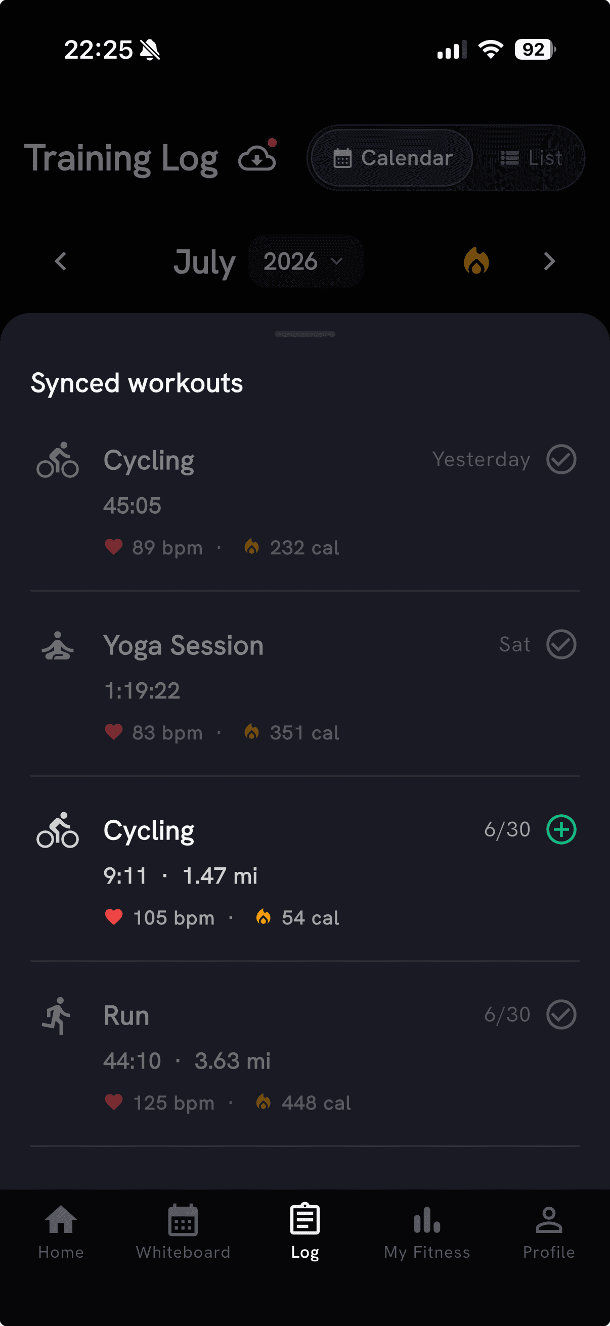 Importing Apple Health workouts with heart-rate zones in the PRzilla mobile app