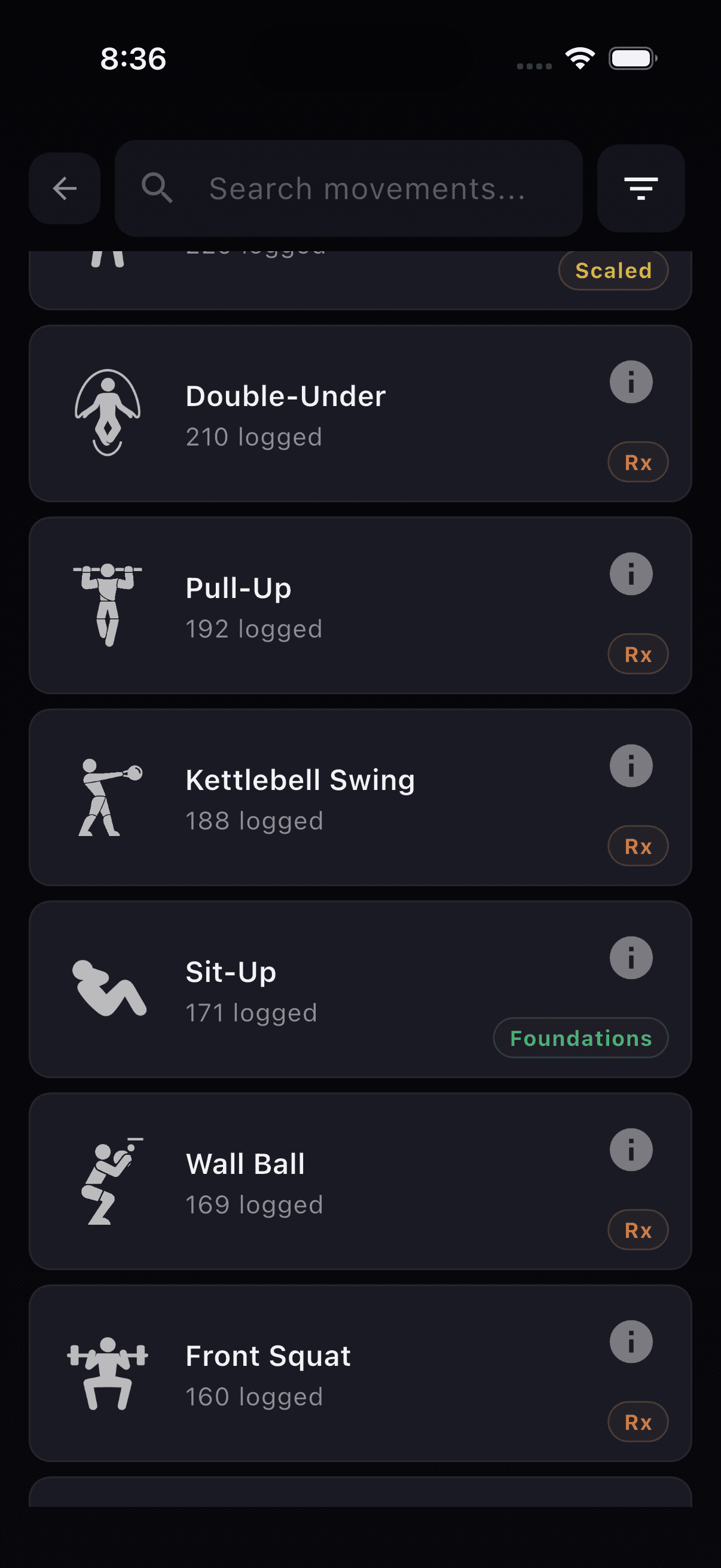 Movement Icons, PR Badges & Drag-Reorder